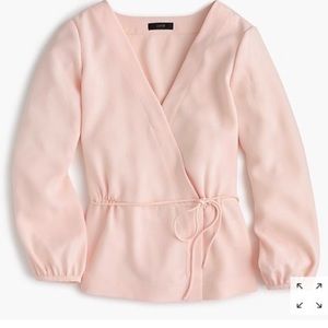 J. Crew crepe wrap blouse